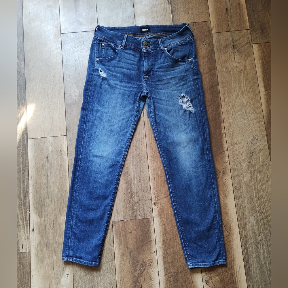 Hudson distressed Collin skinny sz 29